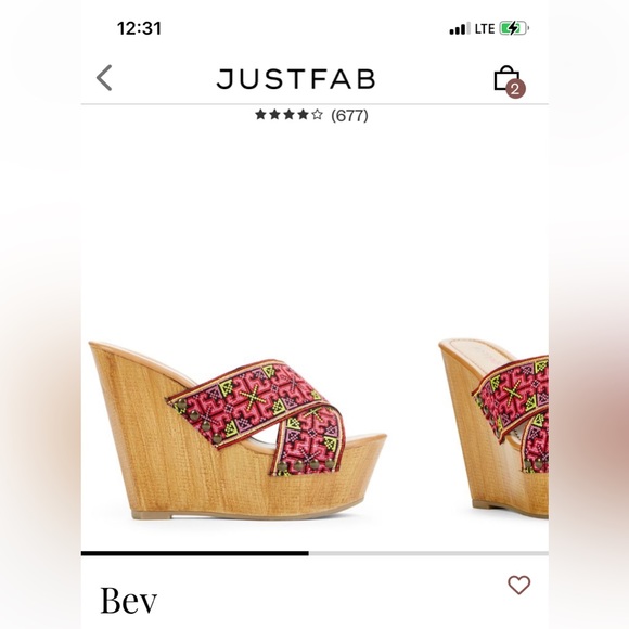 Justfab wedge slides - Picture 5 of 7